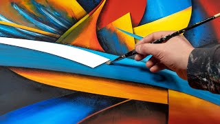 Mesmerizing abstract painting : Colors, shapes and shadows | Graceful Contortions