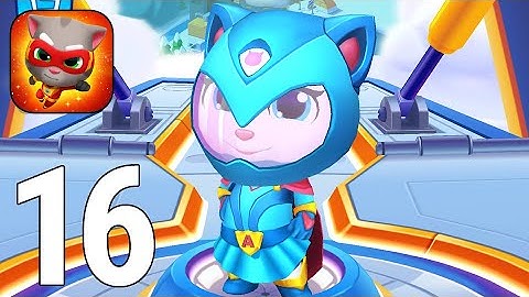 Talking Tom Hero Dash Run Game Gameplay Walkthrough Part 16 - Sky Blue Super Angela [iOS/Android]