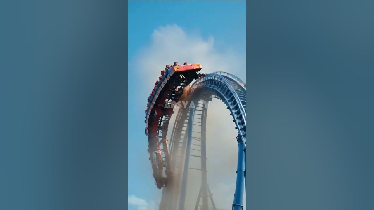 Amusement Park Ride Rollercoaster Malfuction and Collapse #shorts
