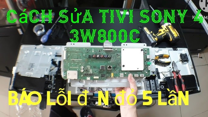 Hướng dẫn khắc phục tivi Sony nháy đèn đỏ 5 lần