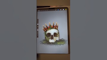 Procreate Photobashing Skull 💀 Digital Painting