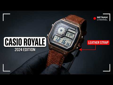 It's beautiful: The Casio AE-1200WHL-5AV | Casio Royale 2024 with leather strap #casio #watch