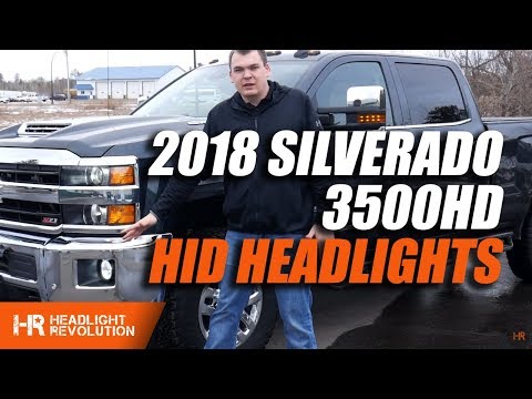 2018 Silverado 2500HD HID 헤드 라이트 설치 및 데모