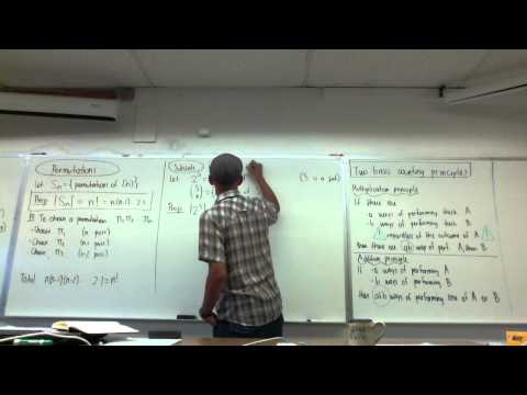 Lecture 2 . Enumerative Combinatorics (Federico Ardila)