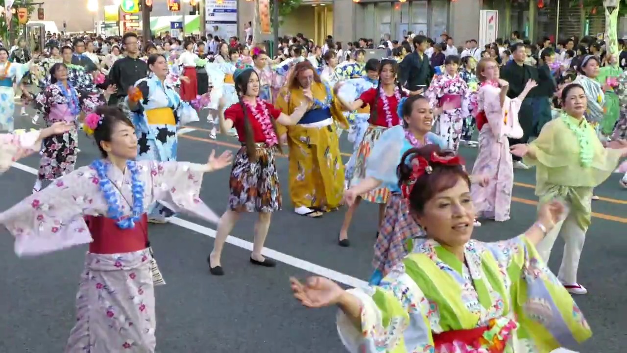 岩手県国際交流協会 世界はともだち グループ 第41回 盛岡さんさ踊り18 三日目 Youtube