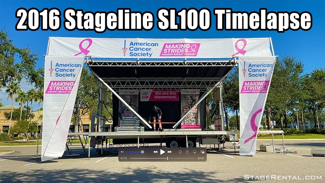 Stage Rental Melbourne, FL Stageline SL100 Timelapse YouTube