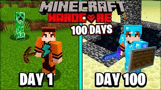 I Survived 100 Days in HARDCORE Minecraft...