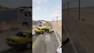 Realistic Highway Car Crashes #384 #shorts #beamngdrive