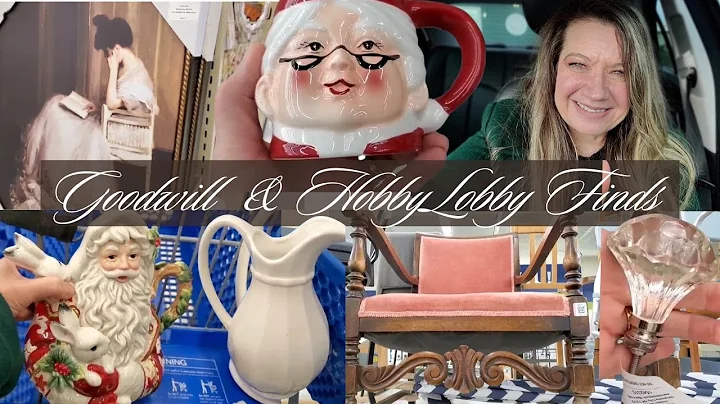 Outstanding Goodwill Christmas + Vintage Finds | Beautiful HOBBY LOBBY Vintage Inspired Home Decor