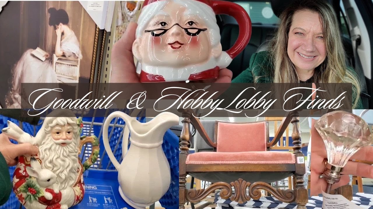 Outstanding Goodwill Christmas + Vintage Finds | Beautiful HOBBY LOBBY Vintage Inspired Home Decor