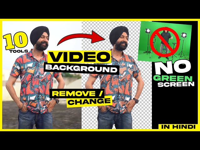 VIDEO Background Remove / Change ✨ Automatic ✅ Very Easy | 10 Tools class=