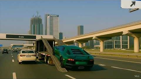 Aventador Ramp Launch: INSANE Near-Miss Under the Al Safa Toll Gate 😳🔥🇦🇪