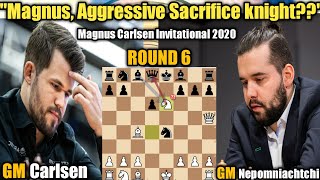 Magnus Carlsen VS Ian Nepomniachtchi | Magnus Carlsen Invitational 2020 | Round 6