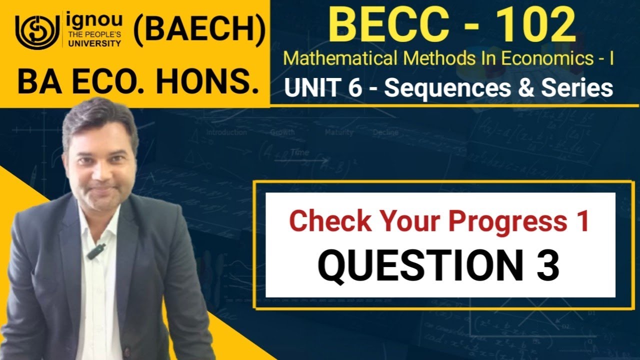 BECC 102 Unit 6 Check your Progress 1 Question 3 | IGNOU BA Economics Hons. BAECH | Kuldeep Singh
