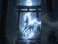 🐎🌙 Moonlit Sacred Horse Shrine Rain | Sleep ASMR #Shorts