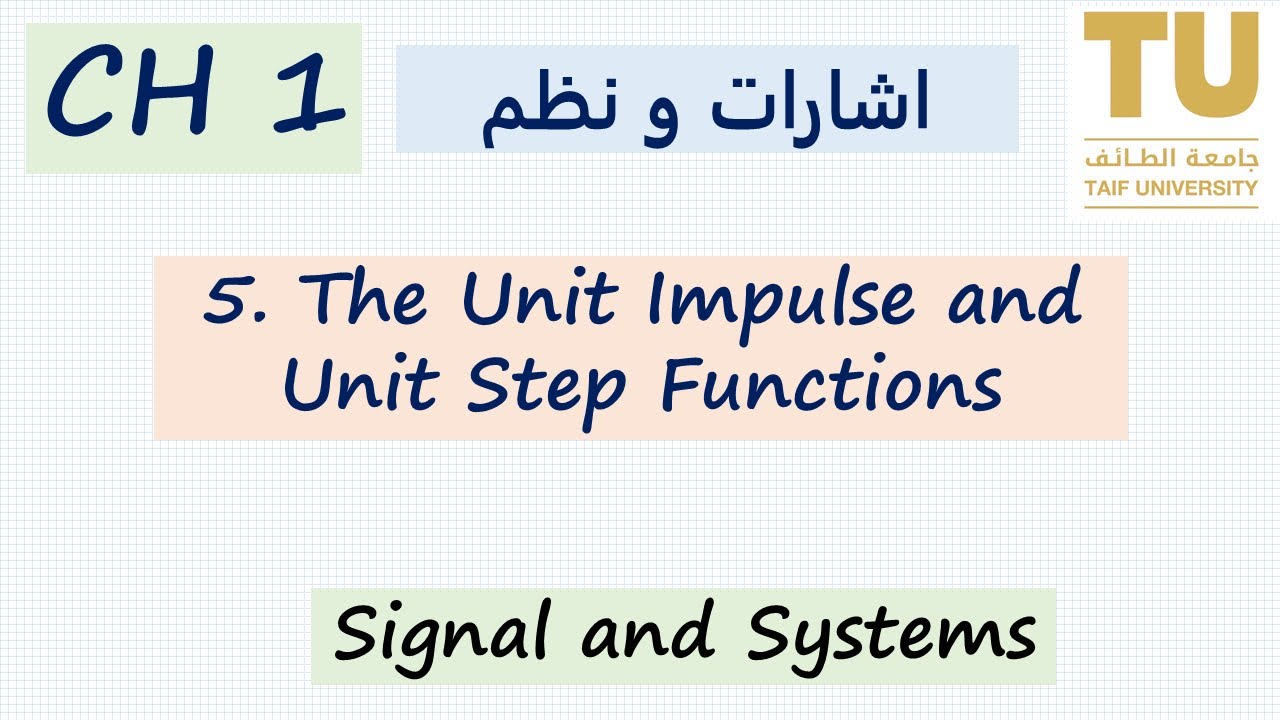 5. The Unit Impulse and Unit Step Functions - YouTube