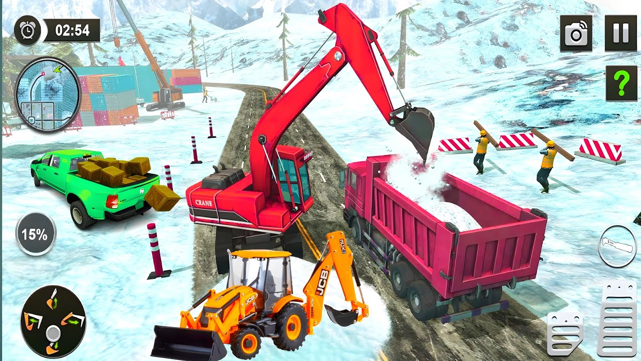 Snow off road Construction game || Snow Construction Simulator || Android gameplay