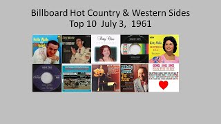 Billboard Top 10, Hot Country & Western Sides, Jul. 3, 1961