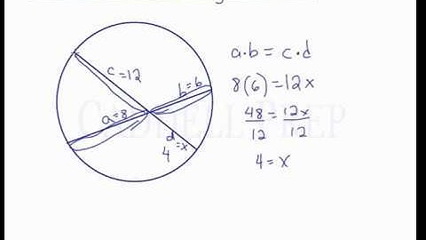 Measurements of Line Segments Formed by Intersecting Chords