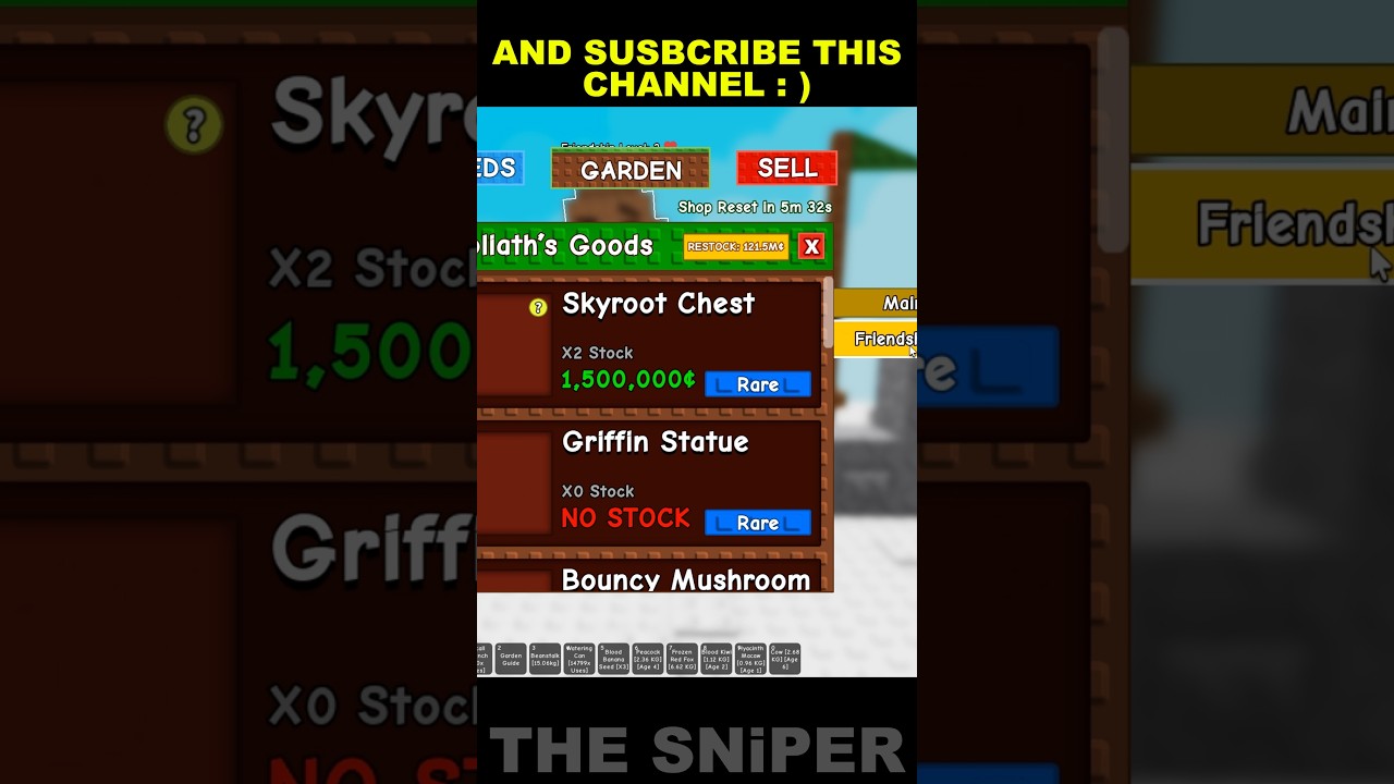 GROW A GARDEN HOW TO UNLOCK GIANT FRIENDSHIP SHOP 