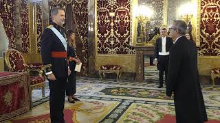 El nuevo embajador de Albania en España entrega sus cartas credenciales a S.M. el Rey
