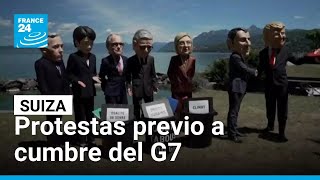 Protestas y enfrentamientos con la fuerza pública previo a la cumbre del G7 en Ginebra