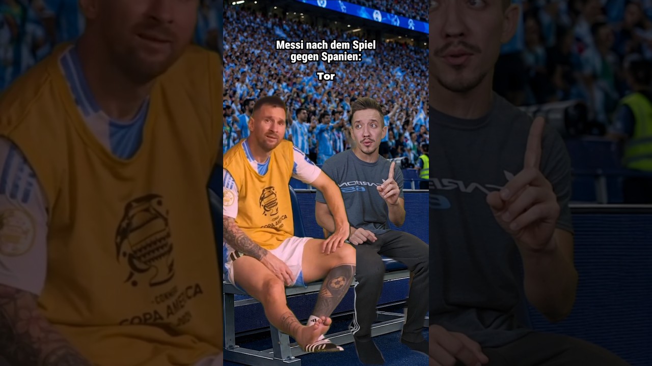 Messi nach der Niederlage gegen Spanien 🥲😅
