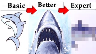 How to Draw - Easy Shark Art & 3D Money Drawing Realistic Trick