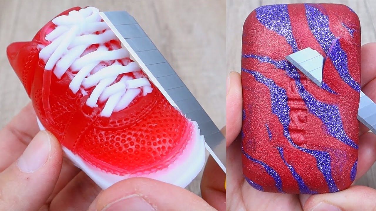 Relaxing Soap Cutting ASMR. Satisfying Soap and lipstick cutting. Corte de jabón - 1159