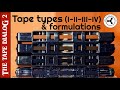 The tape dialog tape types iiiiiiiv  formulations