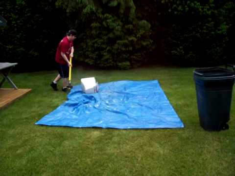 Smashing a Computer Monitor with a Sledgehammer