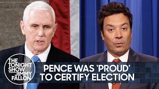 Pence Proud to Certify Election, Trump Mocked and Name-Called Rudy Giuliani | The Tonight Show