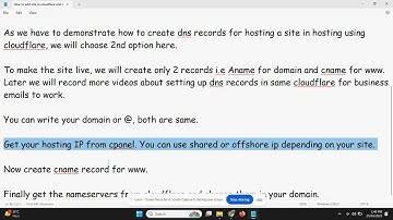 How to add site in cloudflare and create dns records