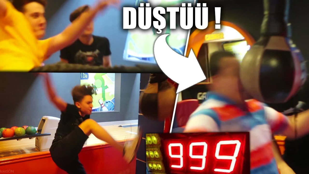 EKİP İLE BOKS MAKİNESİNE KAFA ATARAK KIRDIK !!