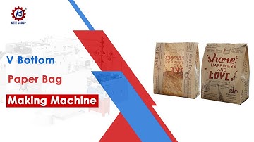 Automatic V Bottom Paper Bag Making Machine With Printing