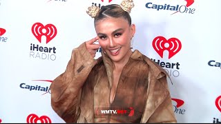 Beautiful Agnez Mo arrives at the 2023 iHeartRadio Music Festival Red carpet