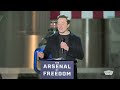 Elon Musk introductory remarks during Pete Hegseth's visit at Starbase.