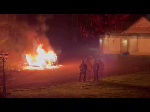 Car Fire Hamilton Township November 12, 2023