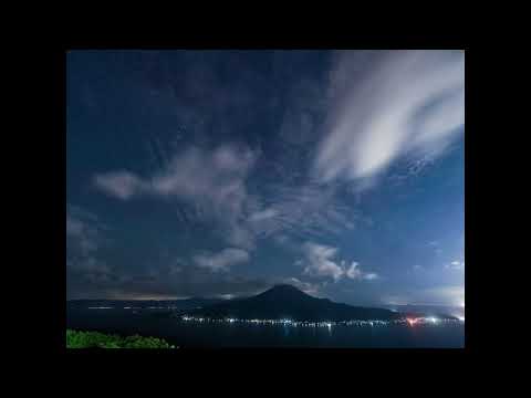 桜島と夜空