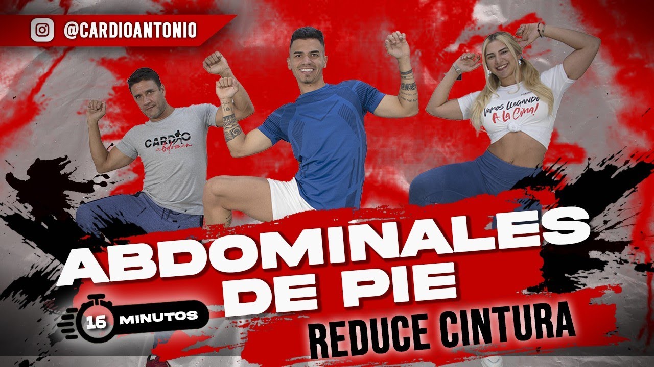 Abdominales de pie en casa