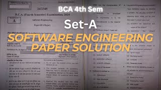 Paper Solution: Software Engineering | BCA 4th Semester | MGKVP 75 MCQs | 2024 Paper | Answer Key screenshot 3