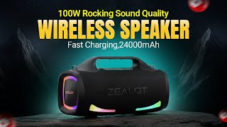 Zealot S79 100W Wireless Speaker Outdoor Portable Subwoofer Speaker Review