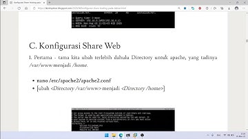 Konfigurasi Shared Hosting Pada Debian Server - Part 3 || Konfigurasi Share Web