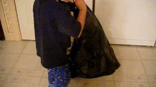Boy And Trash Bag