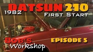 1982 Datsun 210 First Start in 13 years! Fuel system flush and new Battery Nissan Sunny 150y 140y