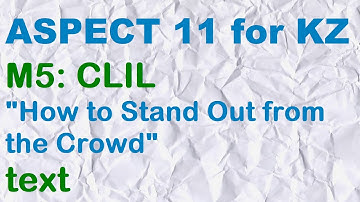 ASPECT 11 for Kaz M5  "How to Stand Out from the Crowd" text