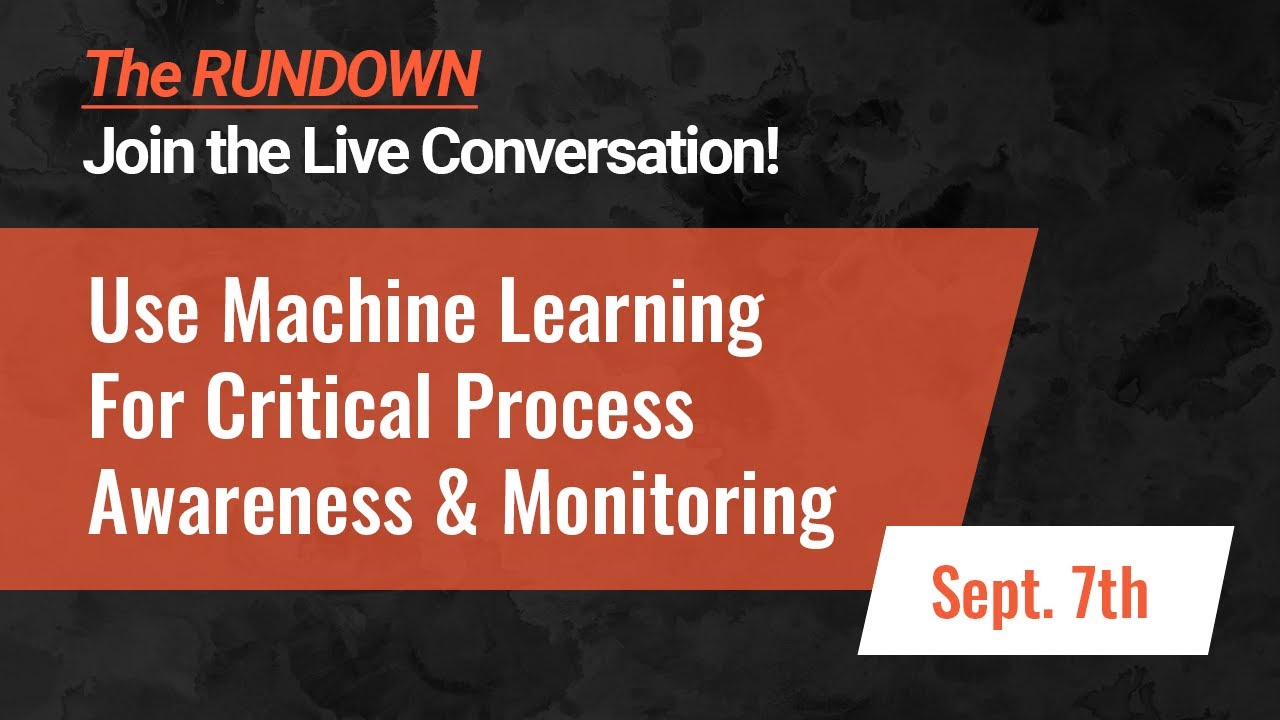The RUNDOWN - Using ML for data quality and critical process monitoring ...