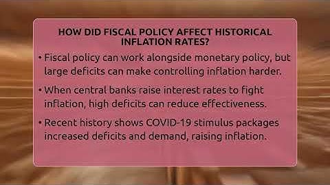 How Did Fiscal Policy Affect Historical Inflation Rates? - Inflation Insight Channel