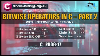 Class 17 - Bitwise Operator in C - Part II