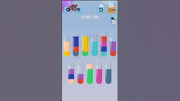 How To Solve Water Color Sort Level 136 | Shorts video